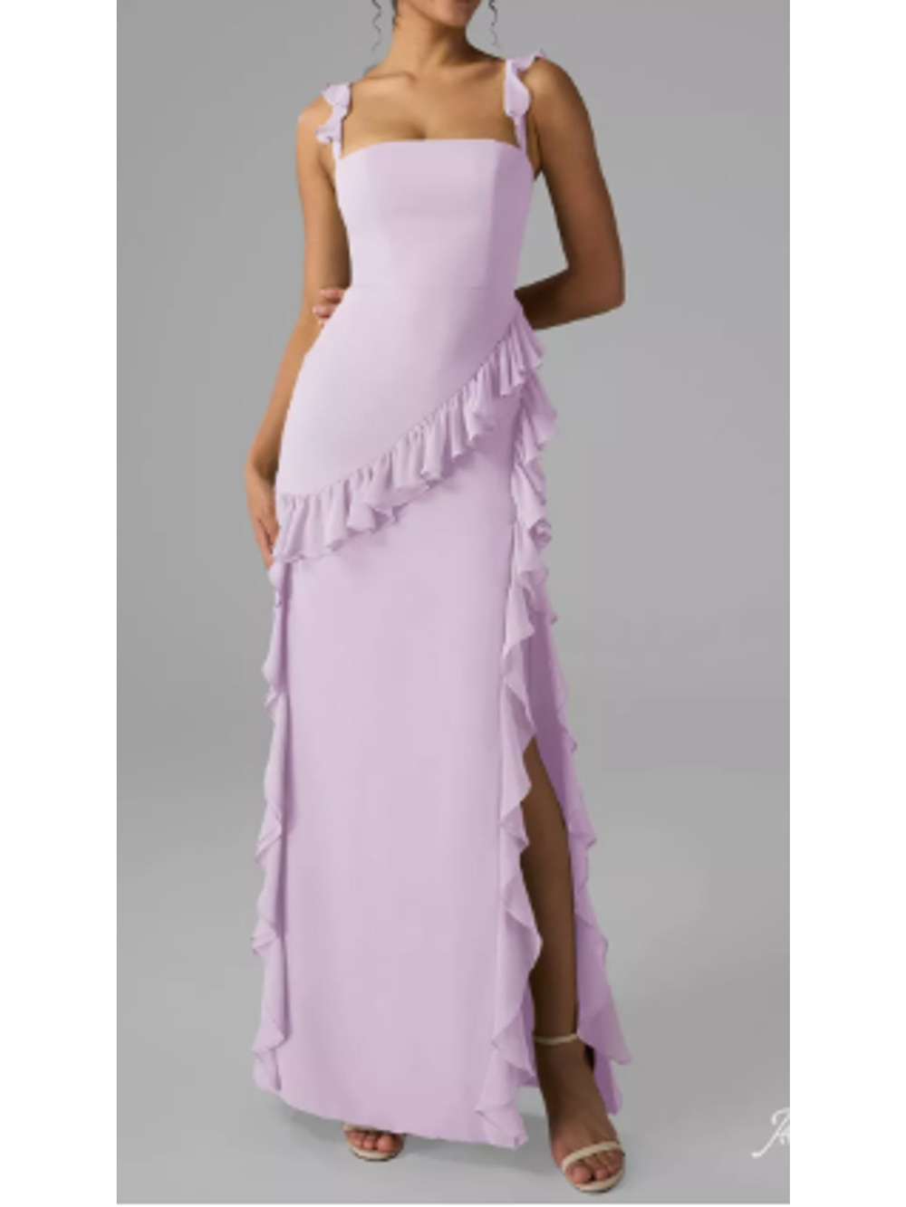 AW BRIDAL 4 S lilac Jaydon chiffon wedding guest cocktail maxi dress NEW 0B7